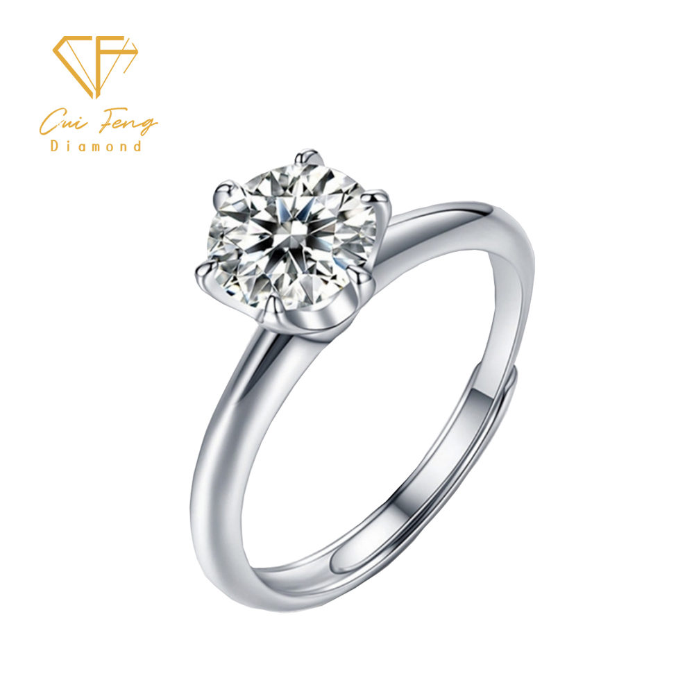 【CF鑽飾】戒指《1克拉男女對戒 經典C》莫桑鑽 純銀 鑽戒, , large