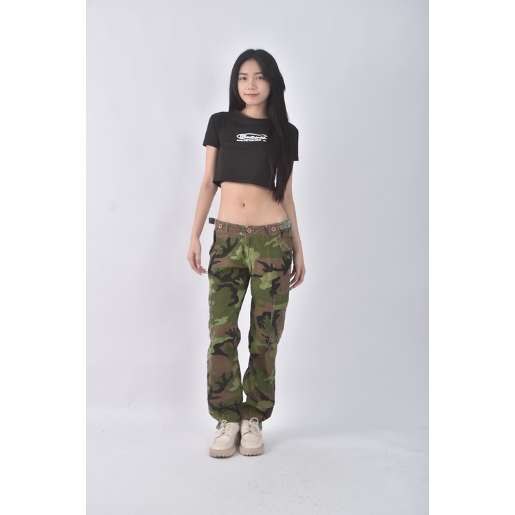 (L) abercrombie fitch迷彩綠色長褲二手衣, , large