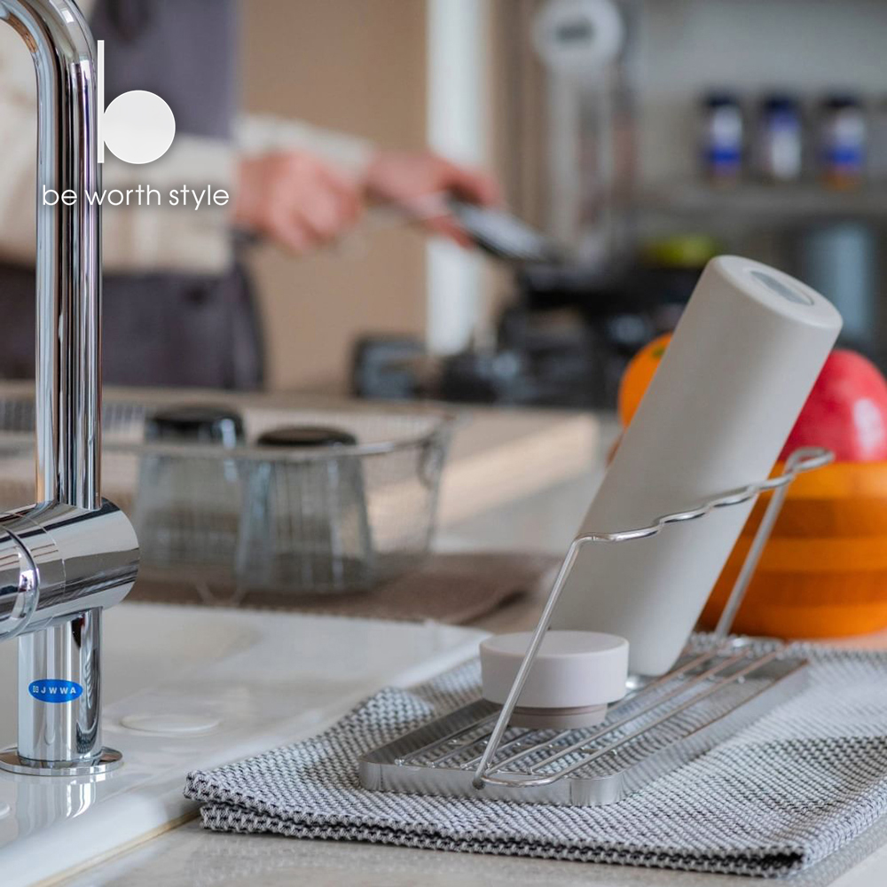 【be worth style】Japan-Made 304 Stainless Steel Foldable Cup & Bottle Draining Rack (Lightweight and Easy to Store), , large