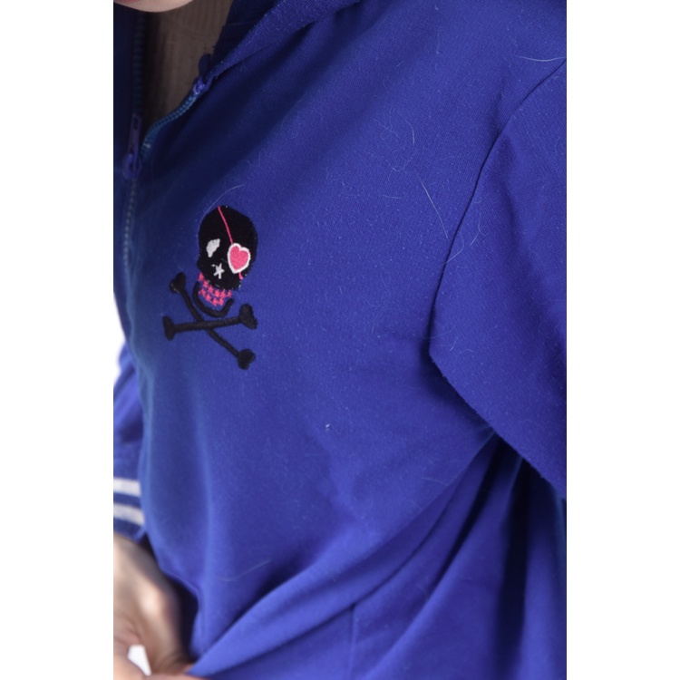 (S) 棉質連帽藍色外套二手衣, , large