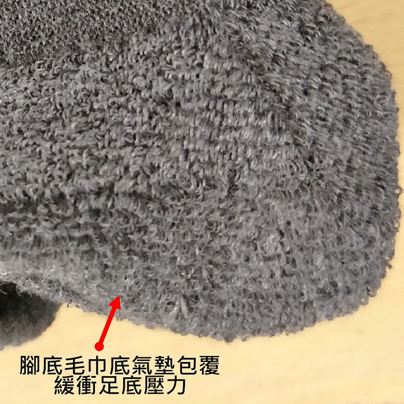 台灣製加大毛巾底休閒襪3入, , large