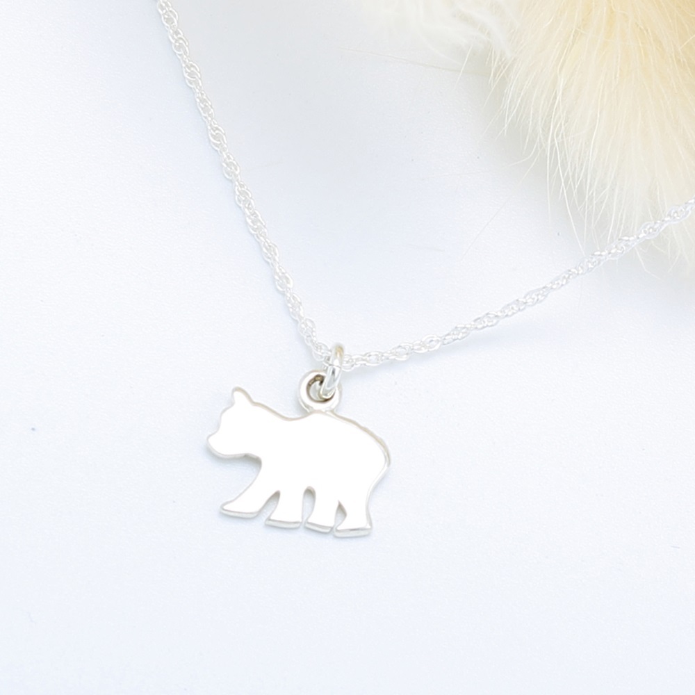 【Angel & Me】可愛北極熊 (小) Polar Bear s925 純銀 項鍊 情人節 禮物, , large