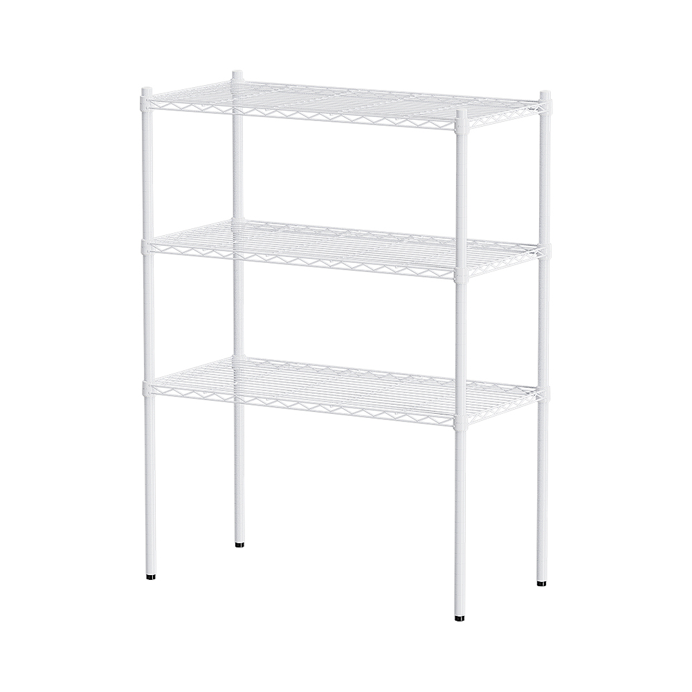 【Y HOUSE】90x45x120cm Lightweight Three-layer Iron Rack Iron Rack Shelf-Painted White, , large