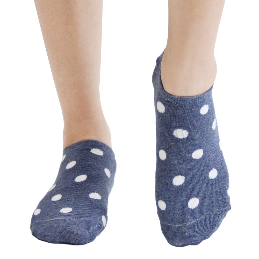 【D&G】圓點低口直角女襪<中灰>D403 襪子 短襪 隱形襪, , large