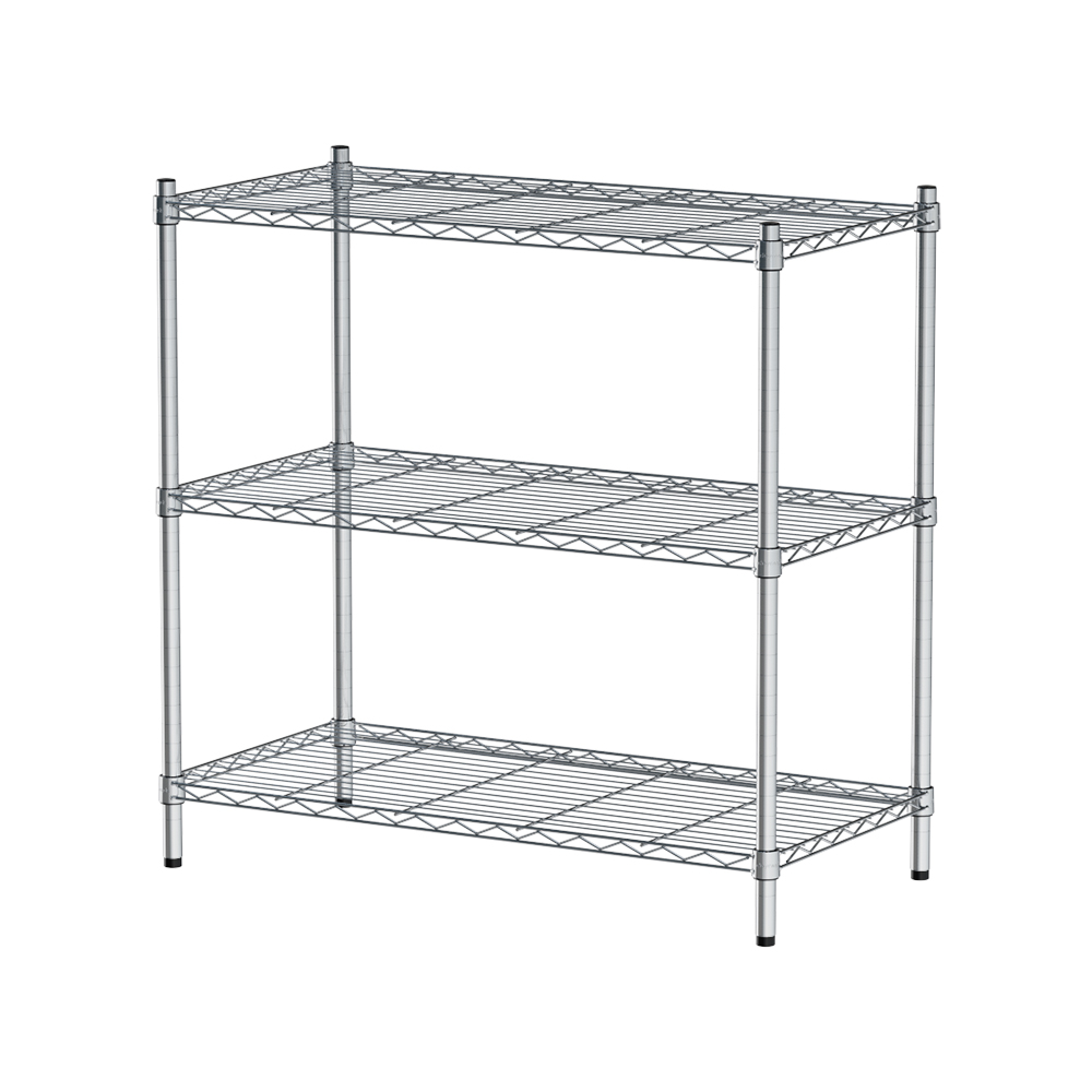 【Y HOUSE】90x45x90cm Lightweight Three-layer Iron Rack Iron Rack Shelf-Electroplating, , large