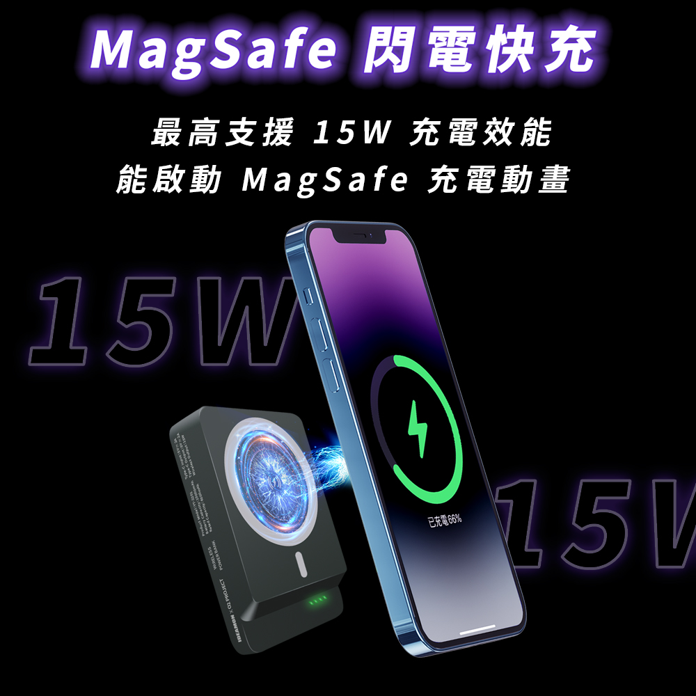 【怪獸選物】IDEAMON Magsafe 磁吸行動電源 5000 mAh, , large