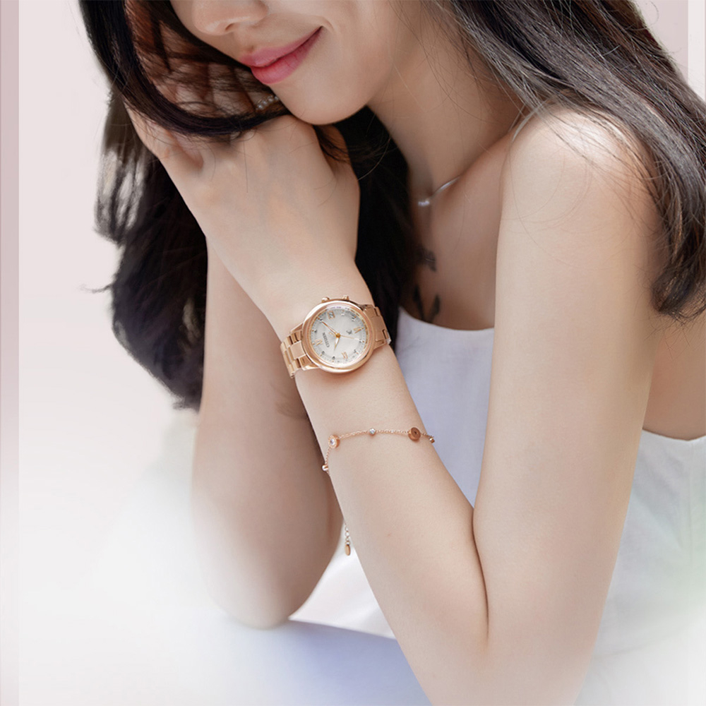CITIZEN星辰 XC Hebe田馥甄配戴款 鈦 光動能電波錶 女錶 CB1132-51W, , large