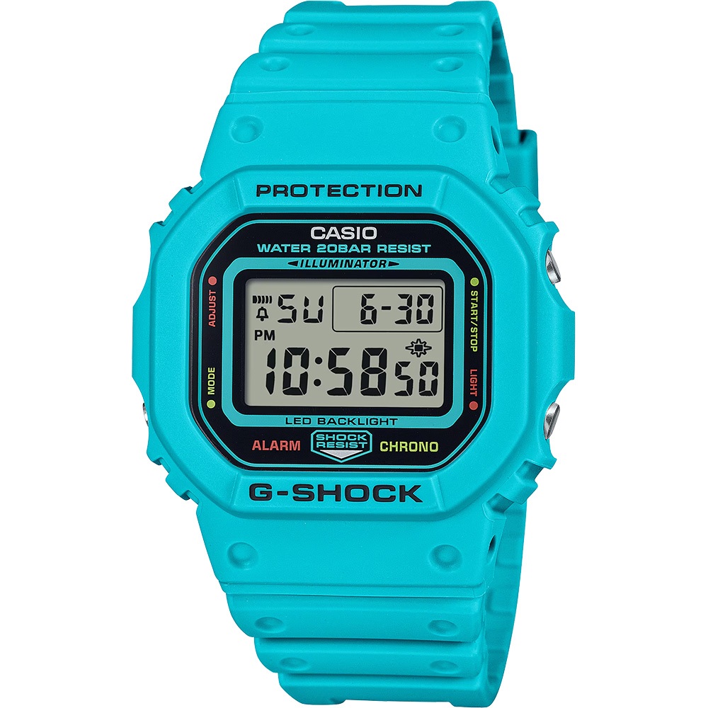 CASIO 卡西歐 G-SHOCK 致敬運動員 方型手錶 電子錶 DW-5600EP-2, , large
