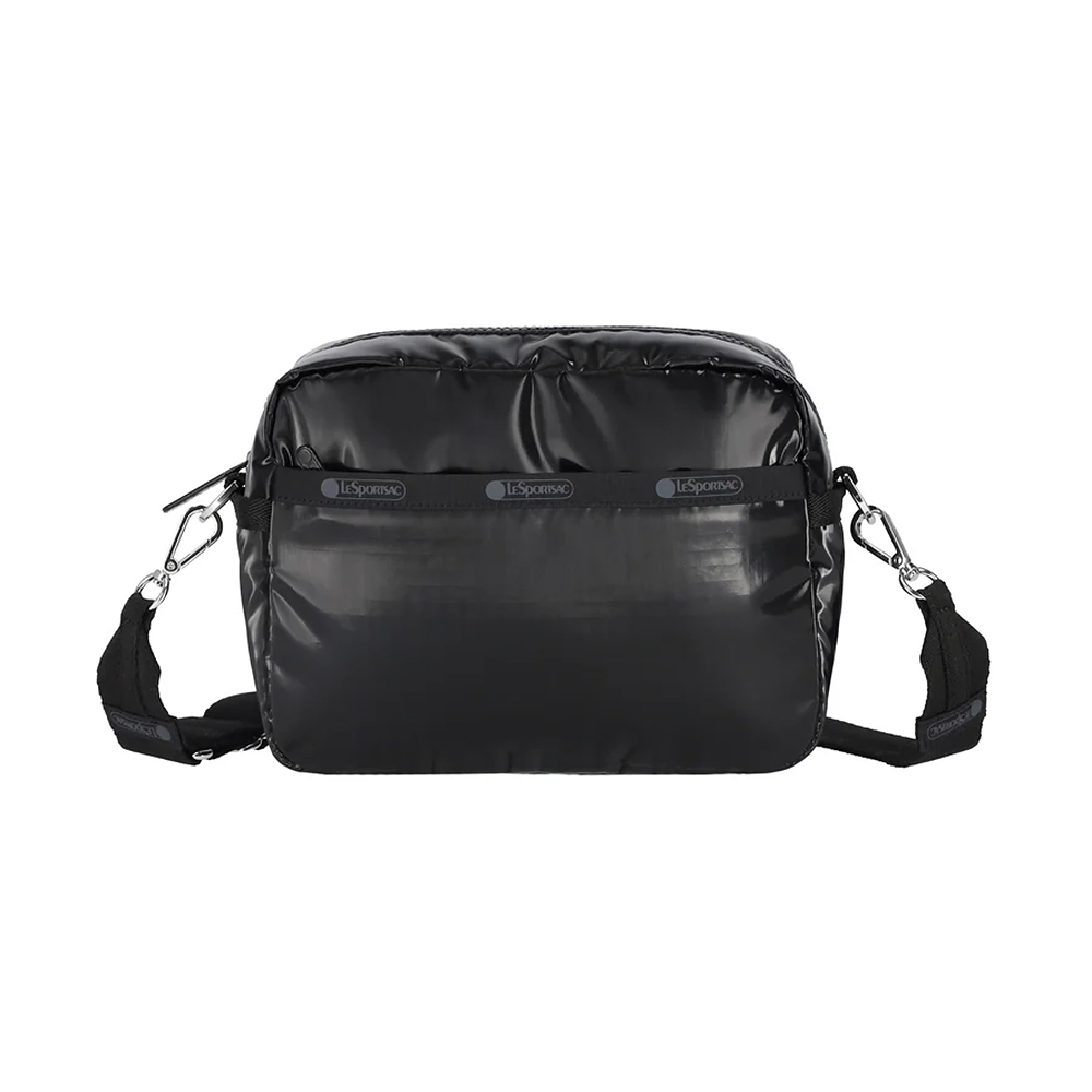 |快速出貨|Lesportsac Deluxe Crossbody 拉鍊斜背包/ 亮面黑, , large
