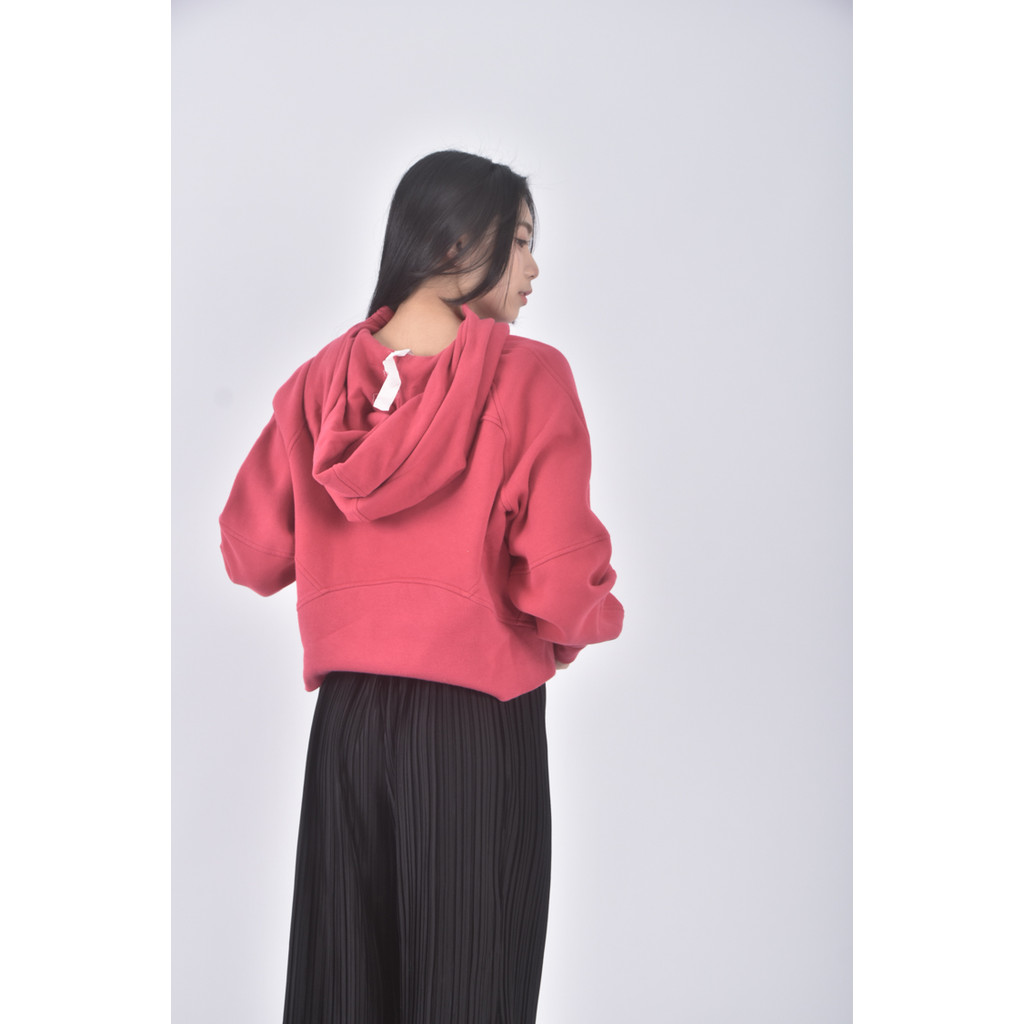 (S) lululemon質感棉質連帽粉色長袖上衣二手衣, , large
