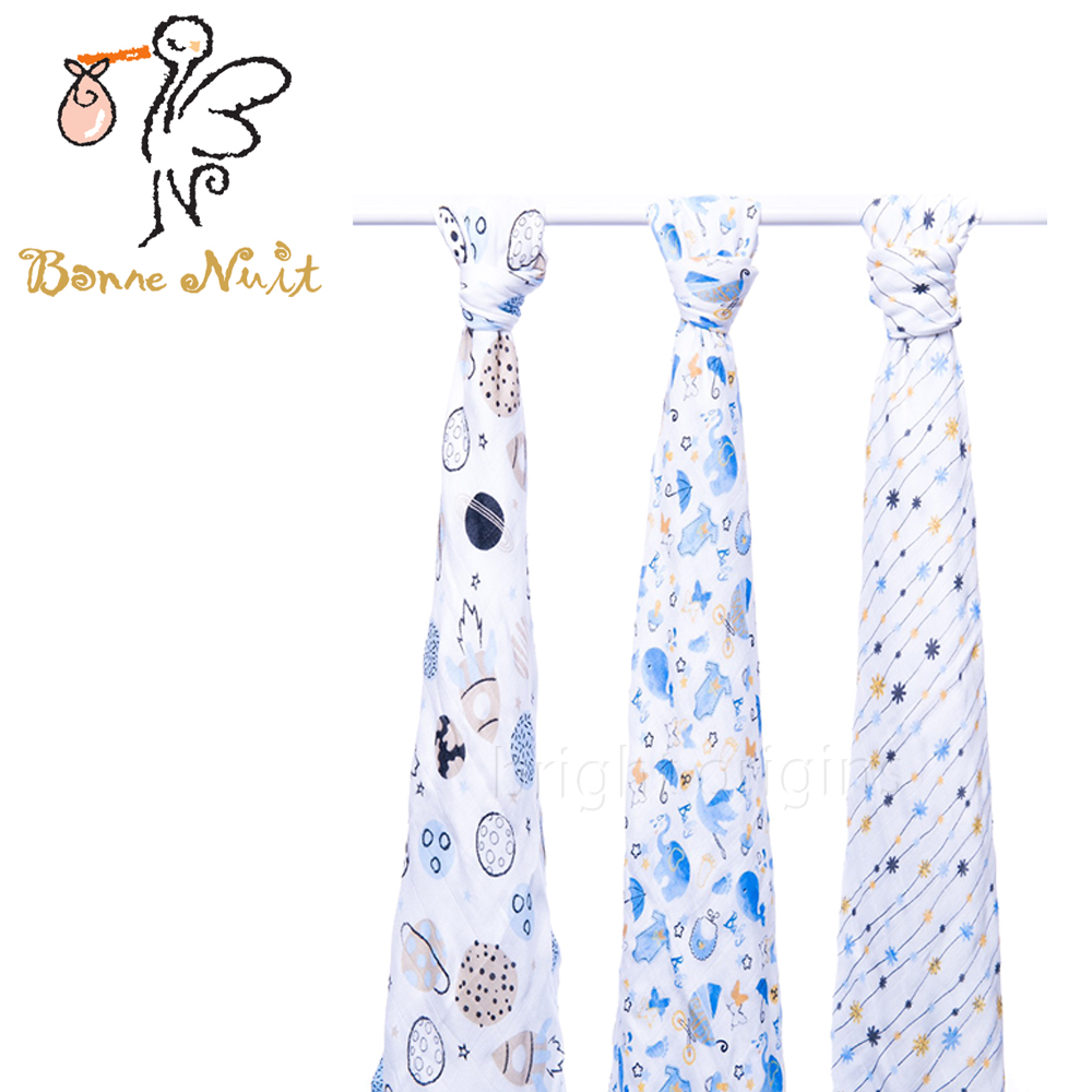 Bonne Nuit 多功能包巾(三入裝)-多款可選, , large