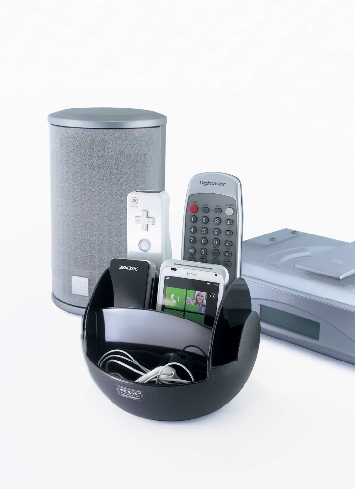 【O-Life】Rotating Remote Control Storage Box-Black, , large