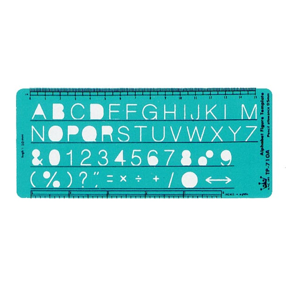 【 徠福 】英文數字定規(針筆專用) / 片 TP-710A, , large
