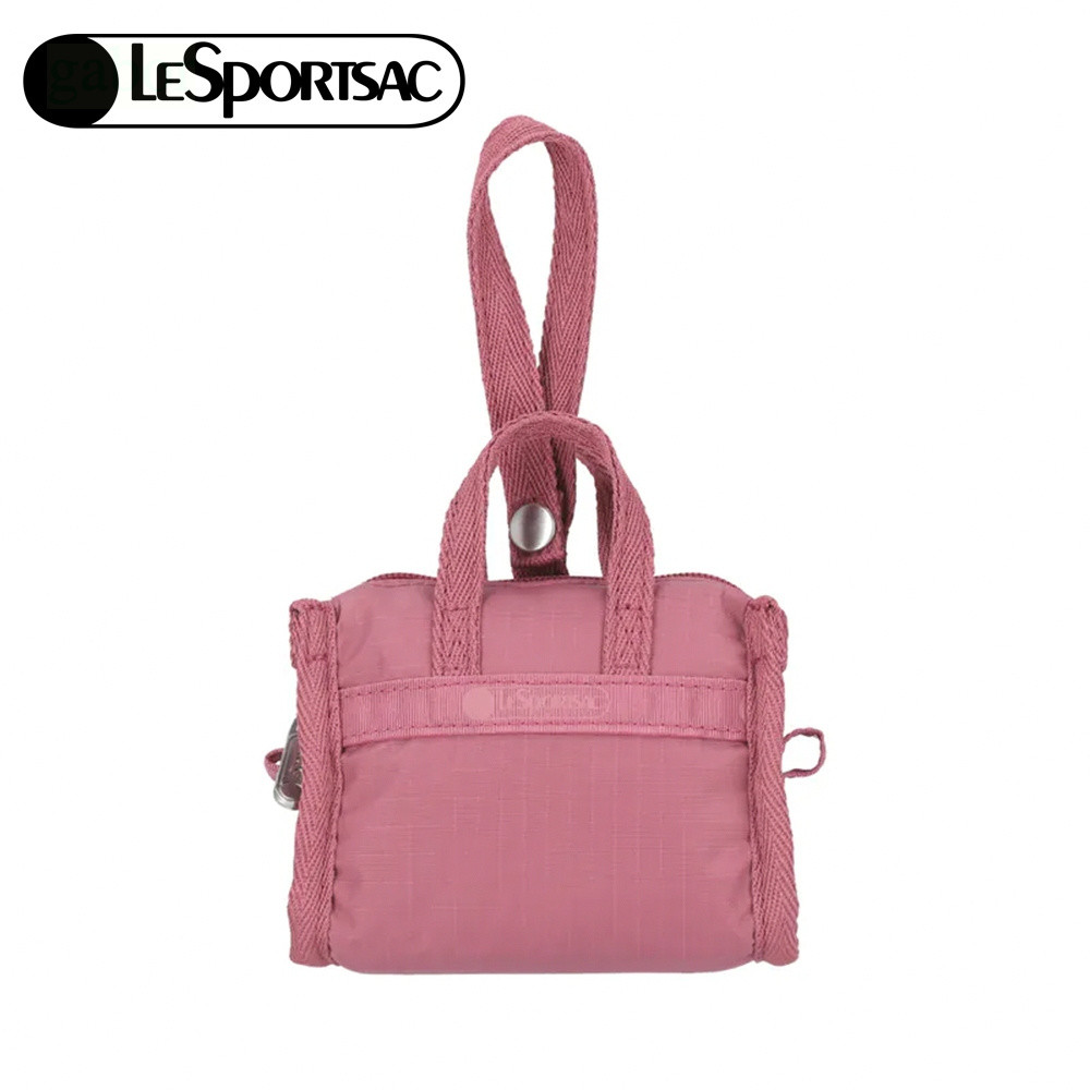 LeSportsac Micro Weekender Charm 小吊掛飾零錢包 送禮-柔霧莓紫, , large