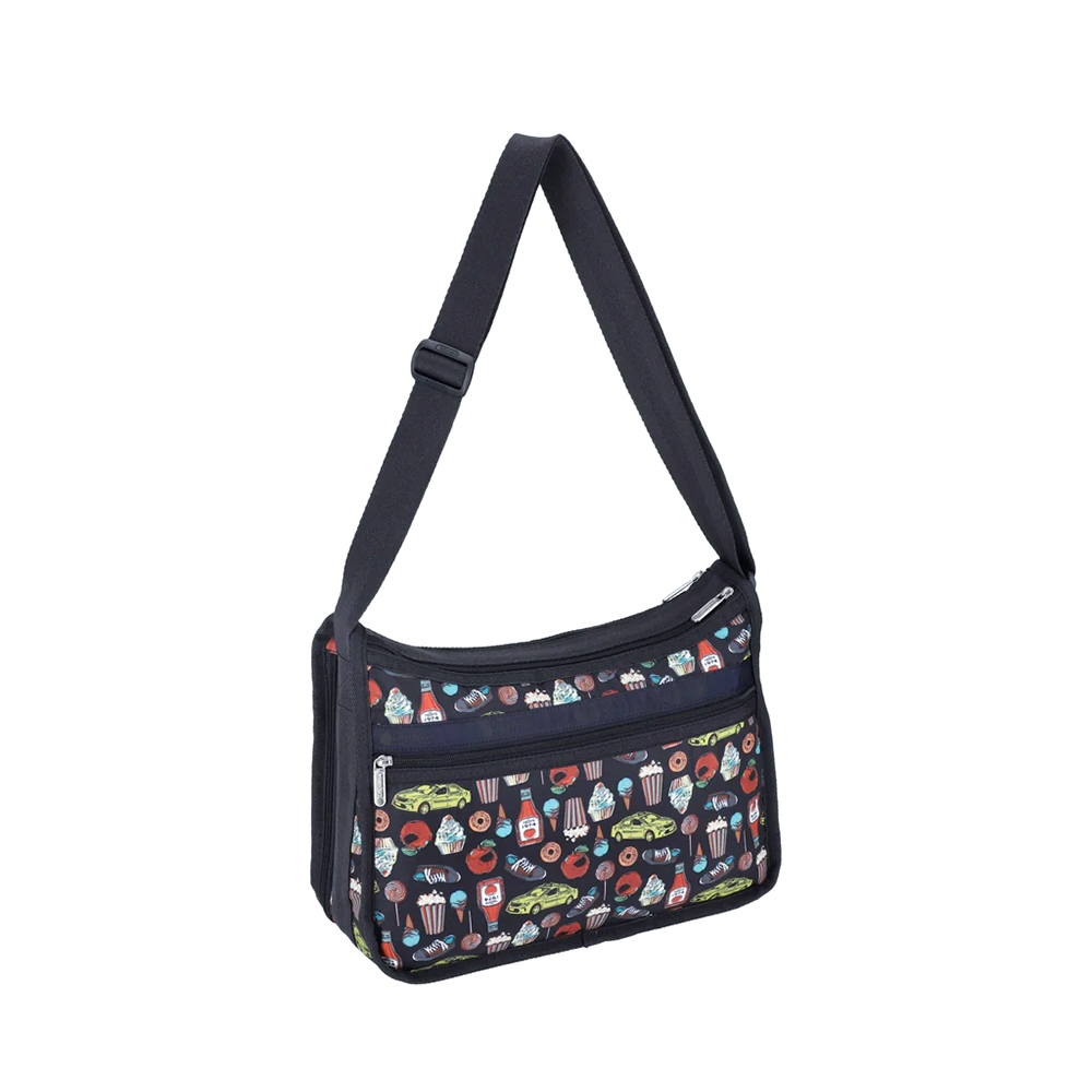 |快速出貨|Lesportsac Deluxe Everyday Bag 經典斜背包/ 紐約美食插畫風, , large