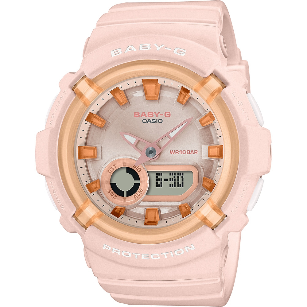 CASIO 卡西歐 BABY-G 水蜜桃糖果雙顯手錶 BGA-280SW-4A, , large