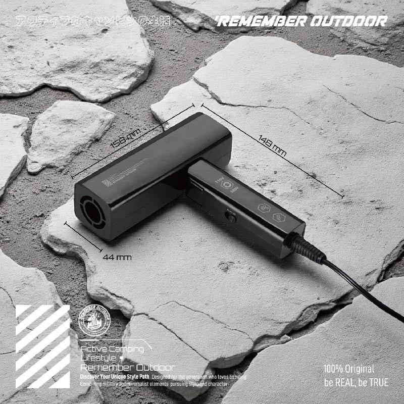 【樂活不露】雷神吹風機 【夜幕黑】輕量吹風機 可摺疊吹風機 速乾 出國旅行適用 露營, , large