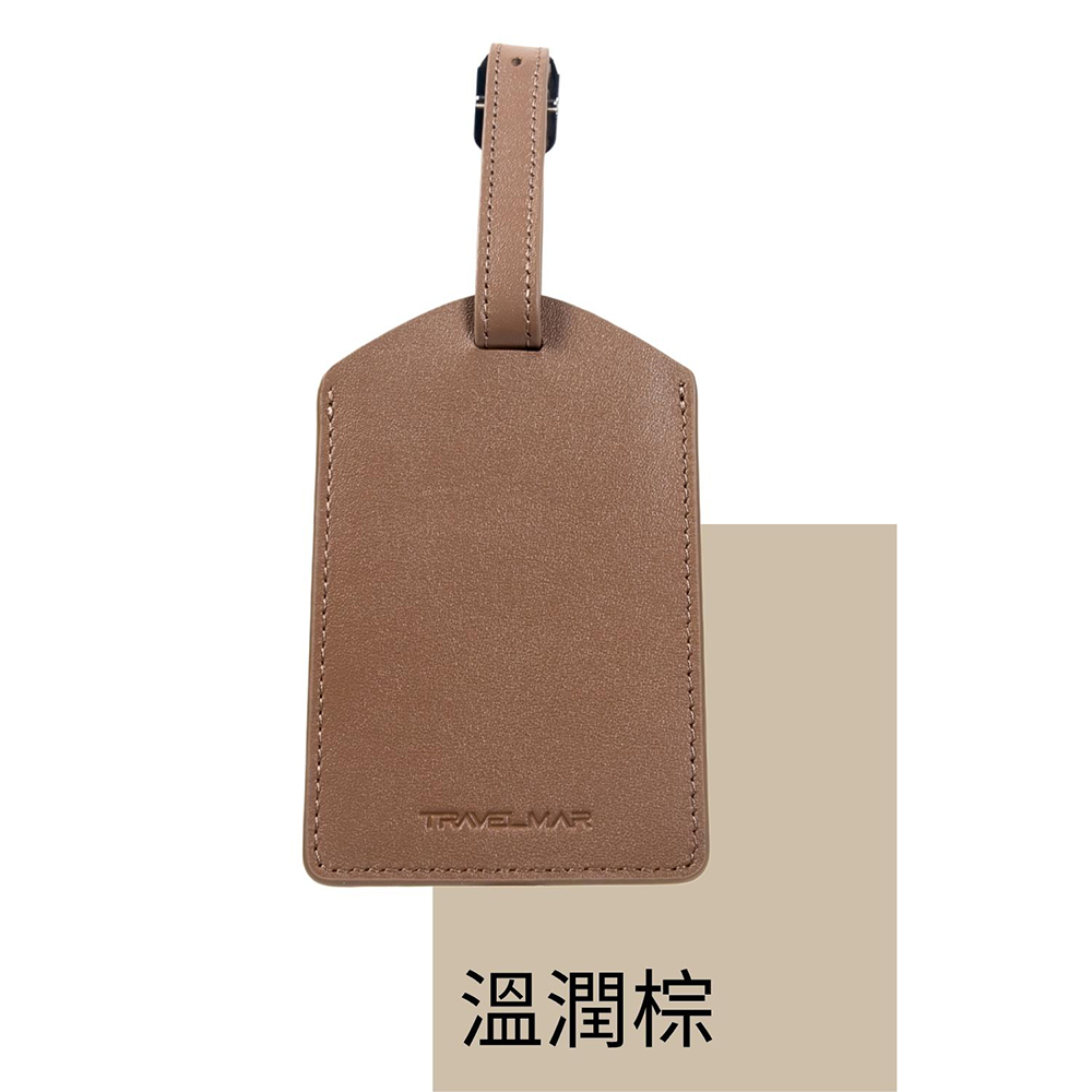 TRAVELMAR Travel Leather Luggage Tag-Browm