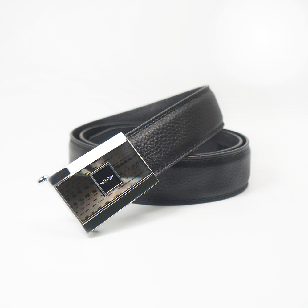 [Top layer cowhide] Automatic buckle genuine leather gentleman belt T3, , large