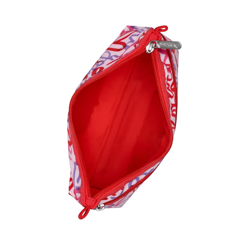 |快速出貨|Lesportsac Cosmetic Clutch 雙層拉鍊化妝包/ 愛情便條手繪風, , large