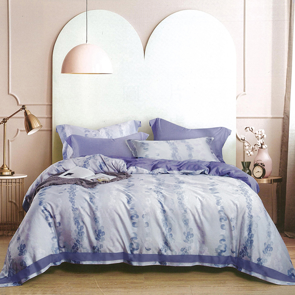 100%純天絲頂級60S雙人七件式床罩組-彈珠汽水, , large