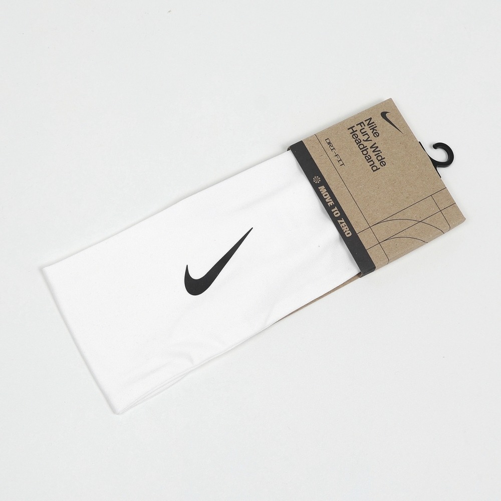 [秉宸] NIKE FURY CLASSIC 寬版頭帶 (有矽膠條) 白, , large