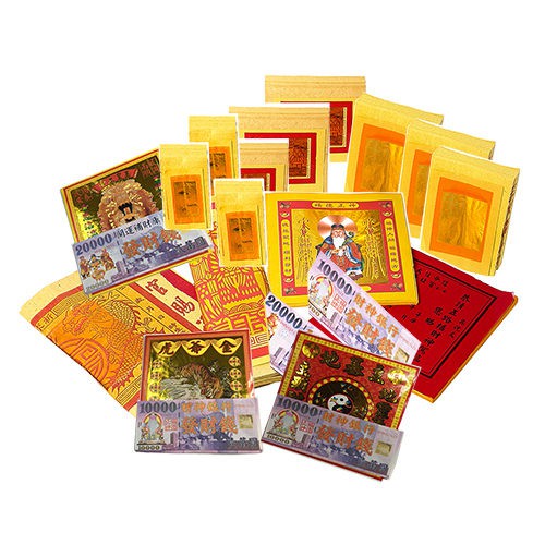 【金發財金紙-超強執行力版】豐富玉帝令土地公+五路財神含發財錢-1入組(金紙), , large