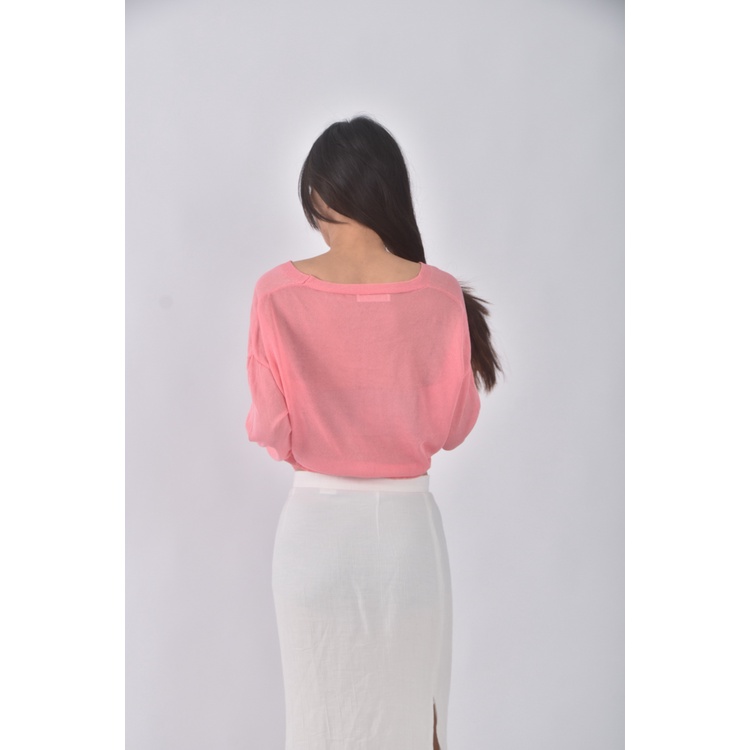 (XL) we we質感V領粉色外套二手衣, , large