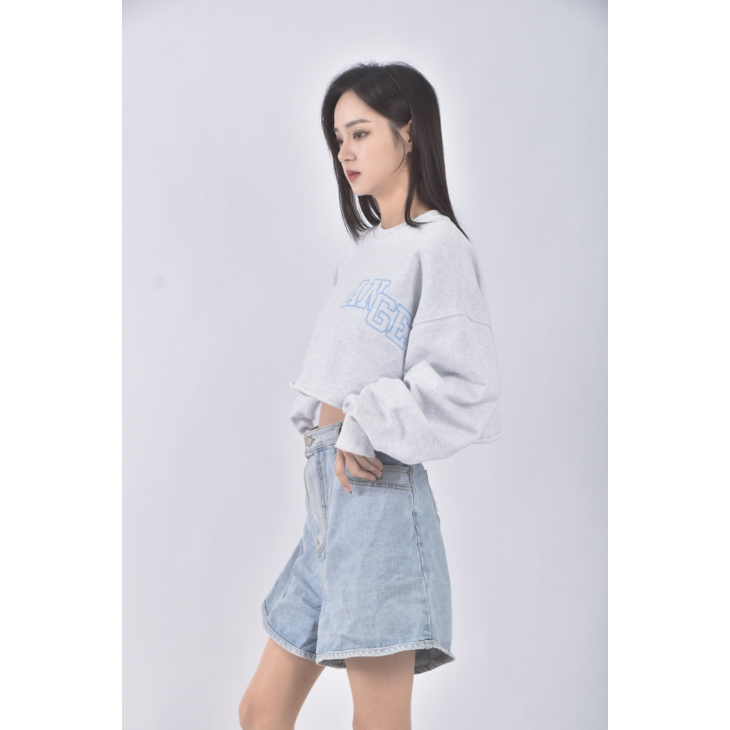 (2XL) fave韓牌高腰丹寧牛仔質感藍色短褲二手衣, , large