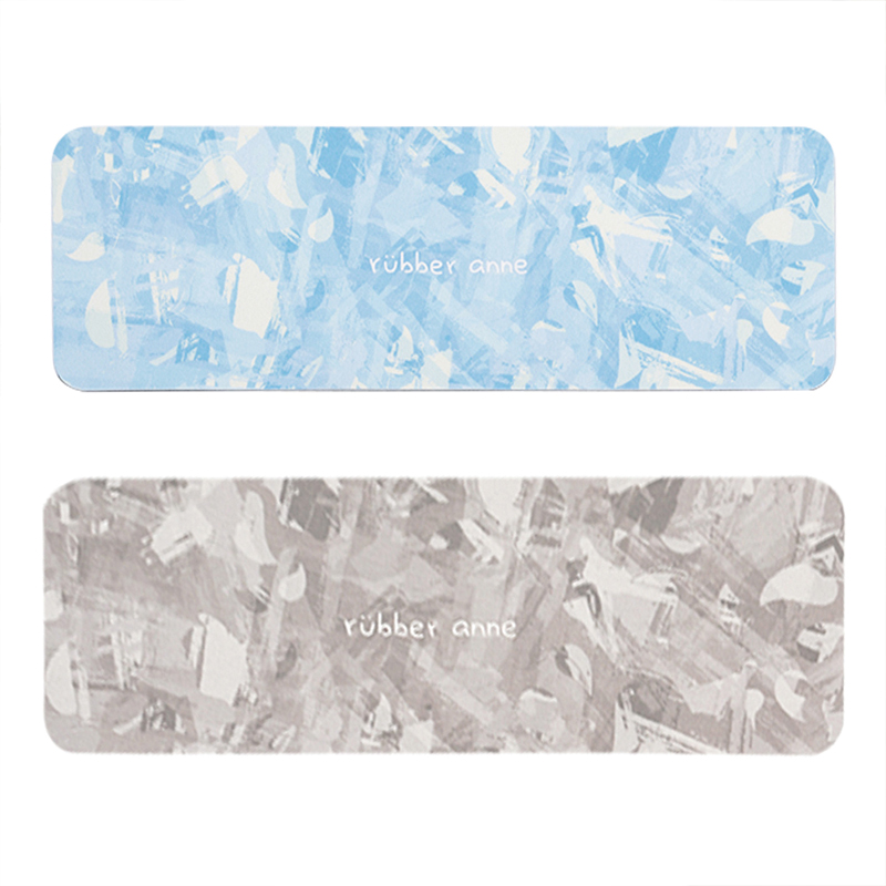 【Monster】 Soft Diatomaceous Earth Absorbent Soap Dish Mat – Misty Sakura Tales (24x8cm) – Glacier Blue, , large