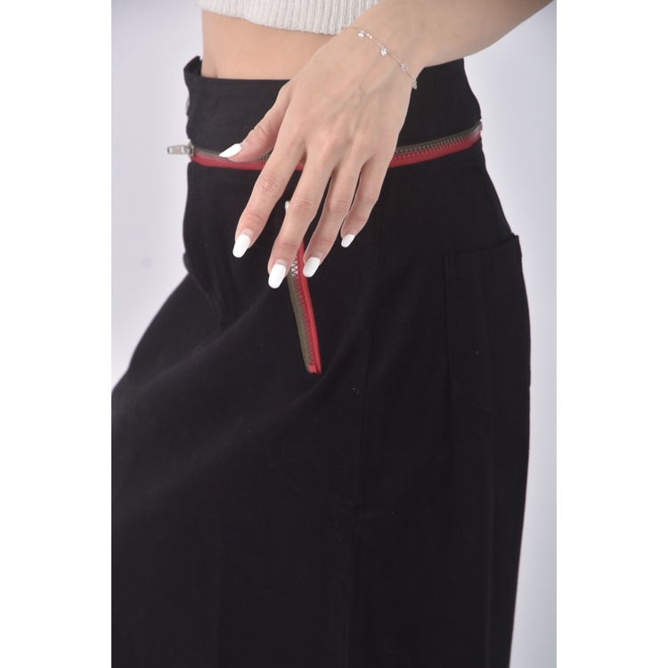 (S) lace棉質黑色長裙二手衣, , large