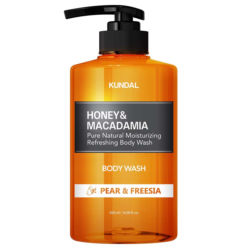 [巨林生化科技]【KUNDAL昆黛爾】HONEY&MACADAMIA Pure Natural Moisturizing Refreshing Body Wash 500ml(PEAR & FREESIA), , large