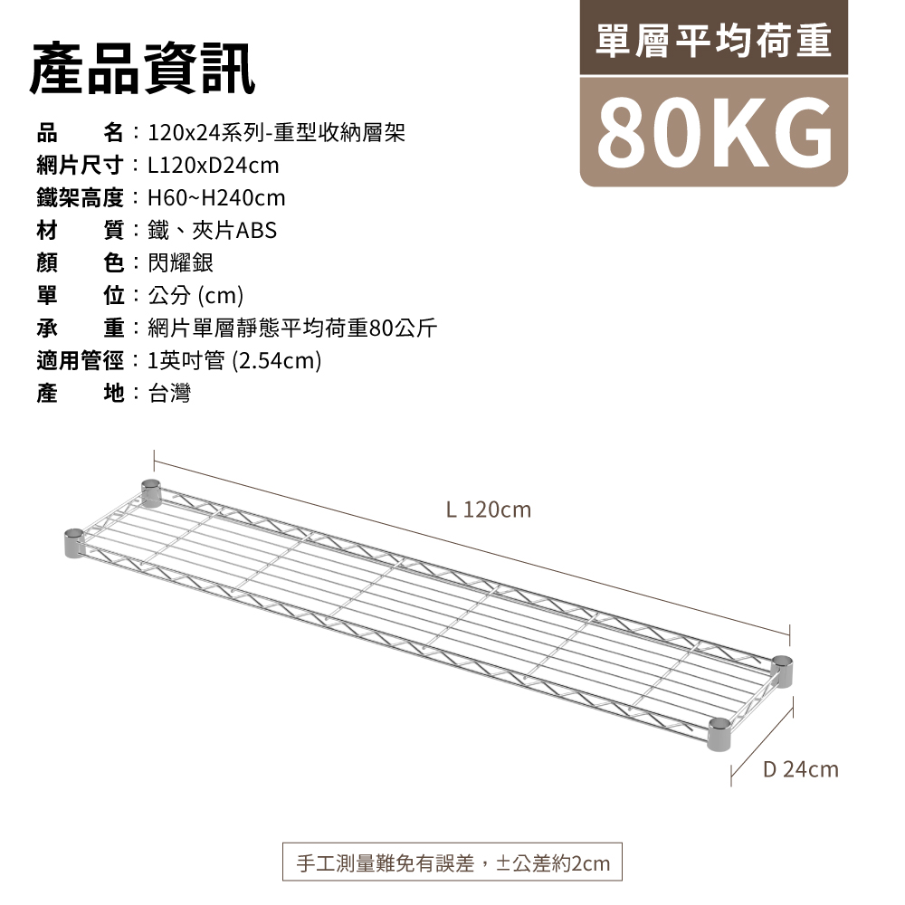 【KIWISH】120X24系列層架 二/三/四/五/六/七層 收納架 置物架 鐵力士架 波浪架 收納櫃 架子 鐵架 層架, , large