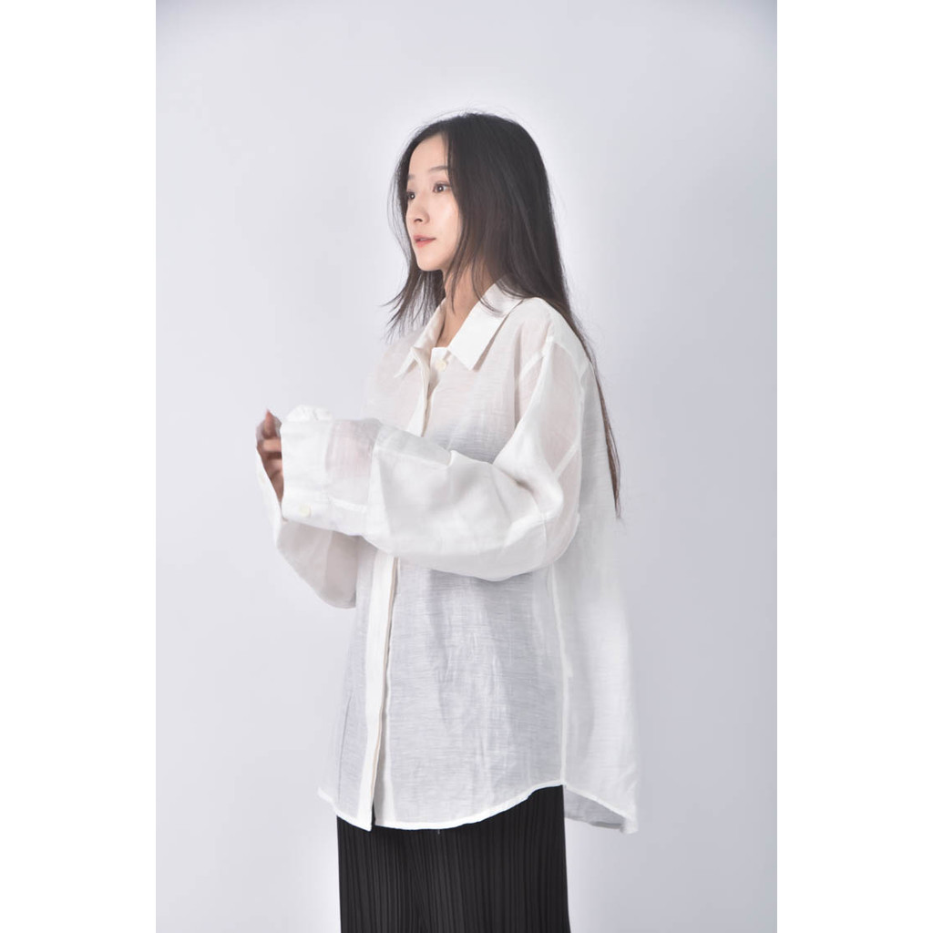(XL) love you so much排扣白色長袖上衣二手衣, , large