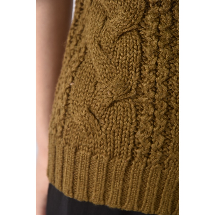 (S) seraph blanc質感羊毛連帽背心綠色外套二手衣, , large