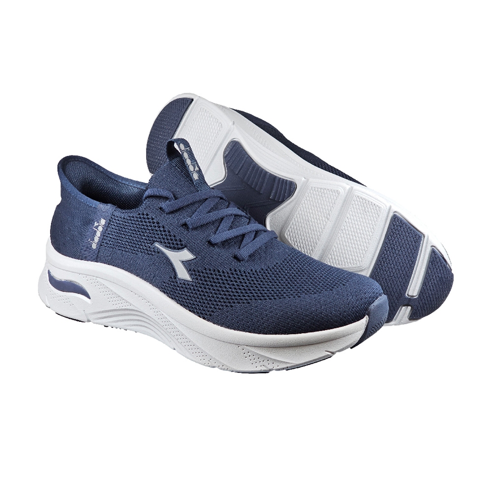 DIADORA迪亞多那 輕旅悠遊健走鞋 男運動鞋 休閒鞋 男鞋 寬楦 反光 輕量 透氣 吸震 耐用 耐磨 止滑 黑 藍, , large