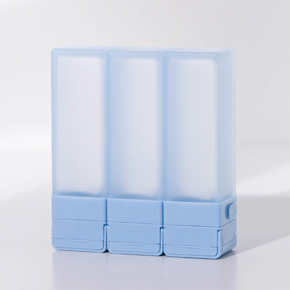 Suzzi CUBIC Travel Bottle - Blue - L 100ml - Three Piece Travel Set, , large