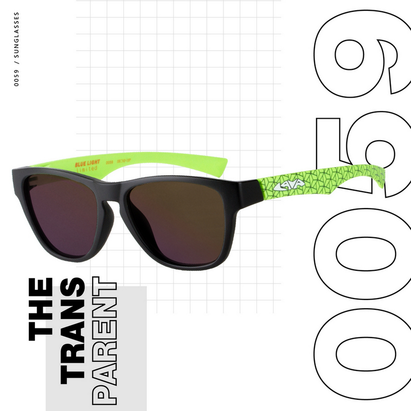 0059-黑色素偏光眼鏡-黑框綠紋, , large