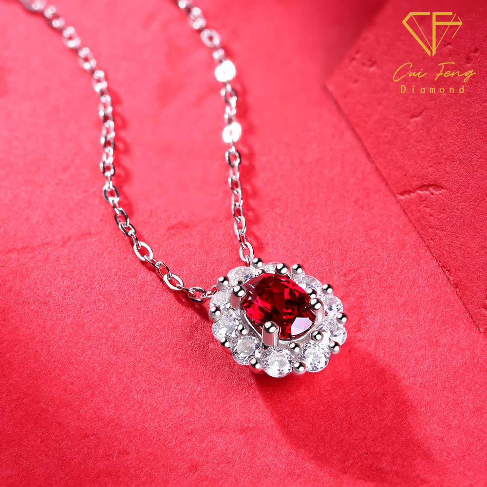 【CF鑽飾】項鍊 培育紅寶石《赤心》1克拉 項墜, , large