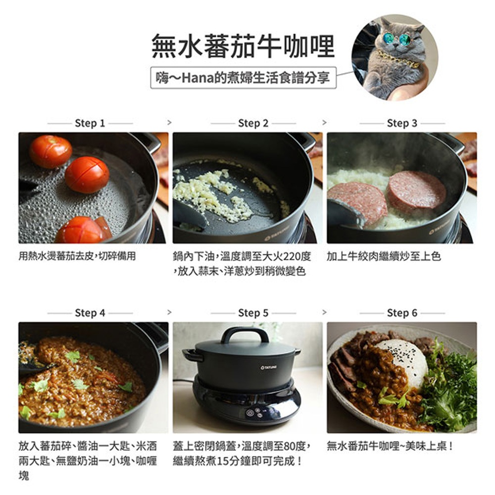 TATUNG 4L Composite Cooking Waterless Pot TSB-4021EA, , large