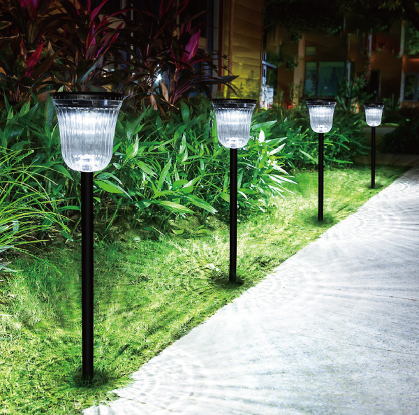 Solar Flower Basket Lawn Light, , large