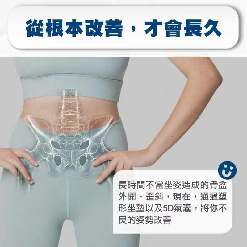 Hip massage cushion, 靜默藍, large