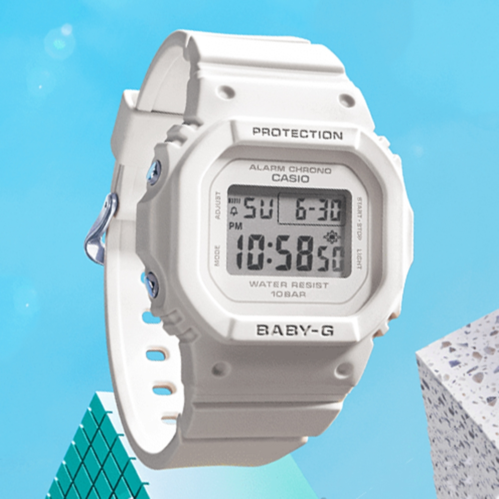 CASIO 卡西歐 BABY-G 經典人氣方形電子錶 BGD-565U-7, , large