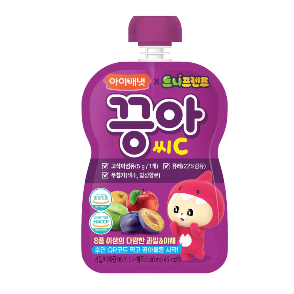 Ivenet 蔬果泥C 葡萄&蘋果風味 80ml /10入