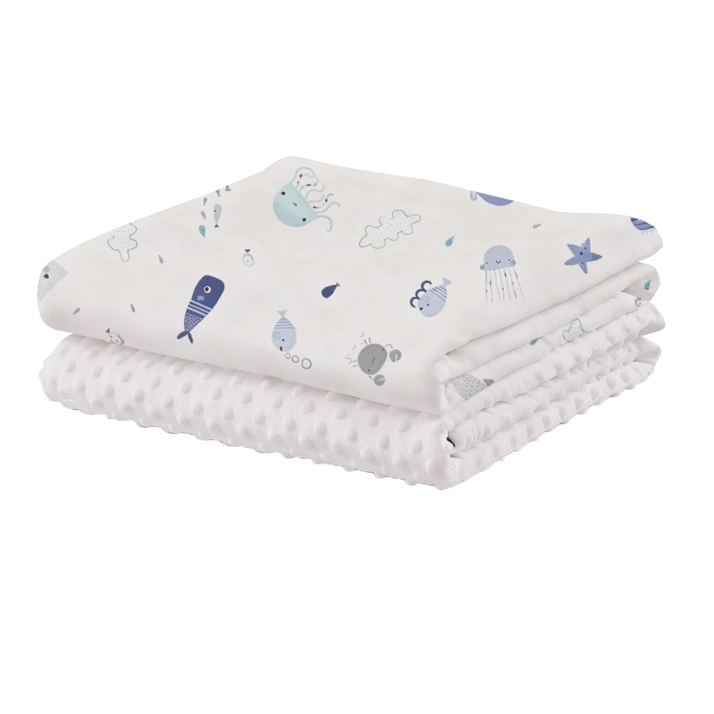 HABABY Double-Sided Magic Bean Blanket, Ocean World Style, 130x100cm, , large