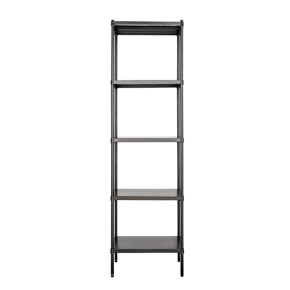【Y HOUSE】60x35x210cm 5-layer hole-free iron plate storage rack rack iron rack - black paint, , large