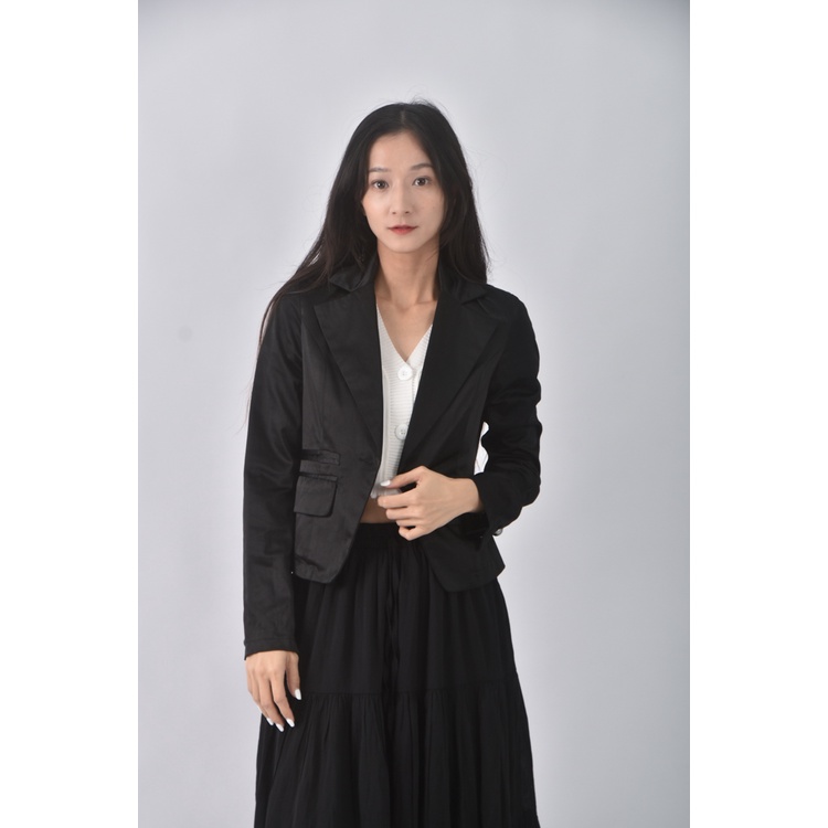 (S) 【德馨私服】gat lady質感棉質黑色外套二手衣, , large