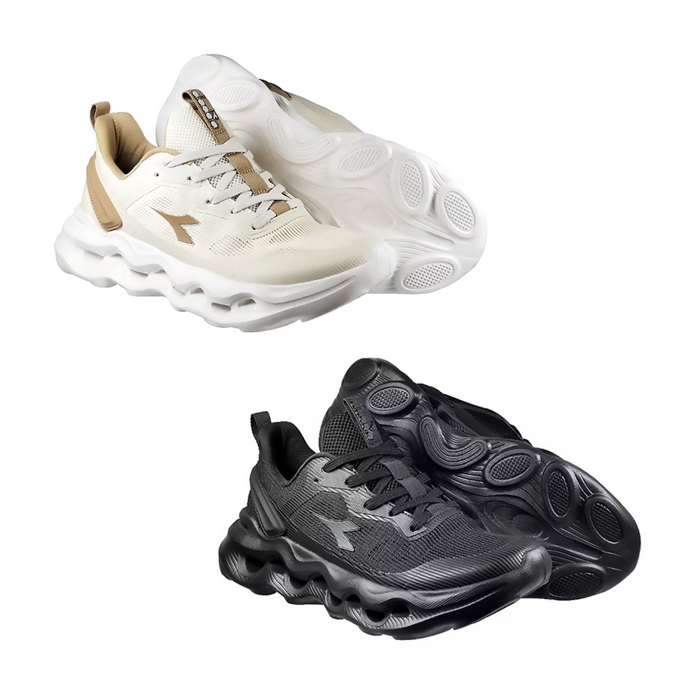 DIADORA迪亞多那 輕量時尚運動鞋 女運動鞋 女鞋 輕盈 透氣 彈性 吸震 緩衝 足弓支撐 氣墊乳膠鞋墊 卡其 黑, , large