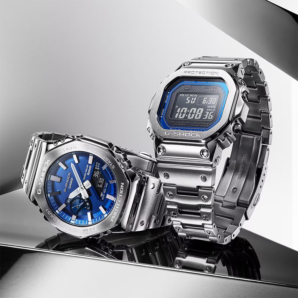 CASIO 卡西歐 G-SHOCK 全金屬太陽能藍芽手錶 GMW-B5000D-2, , large