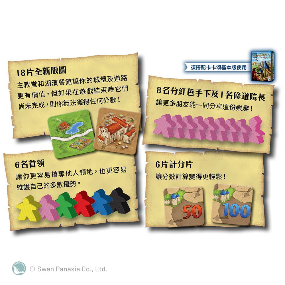 Carcassonne Inns & Catherdrals Expansion, , large